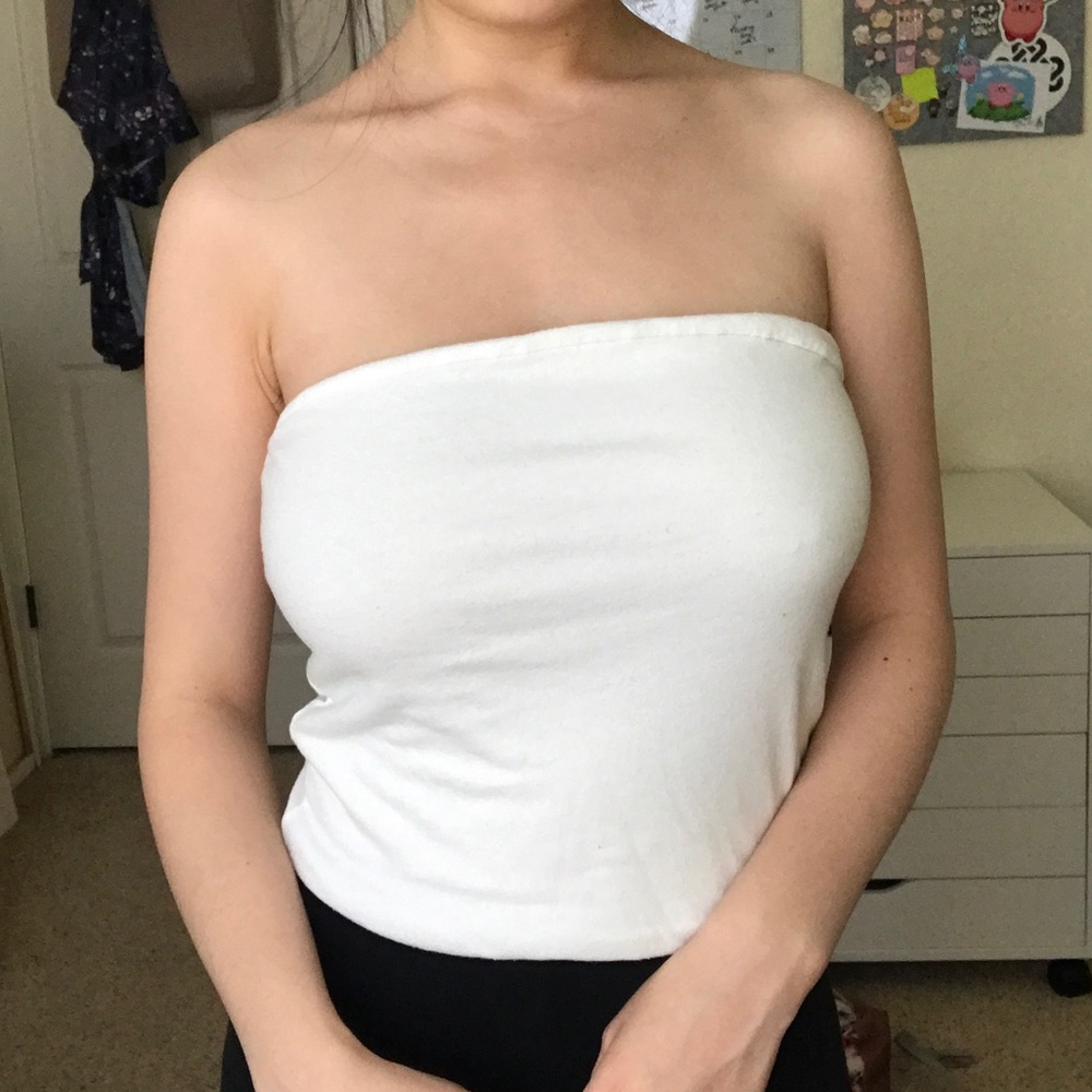 Brandy Melville John Galt White Tube Top